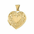 14K Yellow Heart Locket